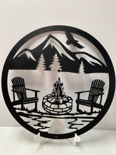 Load image into Gallery viewer, Camp Chairs With River Scene-No Name 24&quot; ,14 ga metal , powder coated.

