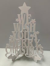 Load image into Gallery viewer, We wish you a Merry Christmas Tree 12&quot;x16&quot; , 14 ga metal , powder coated,
