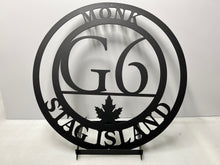 Load image into Gallery viewer, Address Sign 24&quot; Circle with Name,Street , 14 ga metal , powder coated
