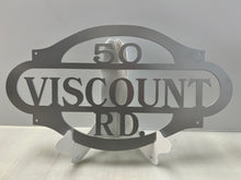 Load image into Gallery viewer, Address Sign 18&quot;,14 ga metal, powder coated Single or Dual Layer
