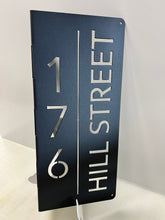 Load image into Gallery viewer, Address Sign Rectangle #3 (Vertical) 18&quot;- 22&quot;,14 ga metal , powder coated.
