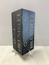 Load image into Gallery viewer, Address Sign Dual Sided Rectangle #4 (Vertical) 18&quot;- 22&quot;,14 ga metal , powder coated.

