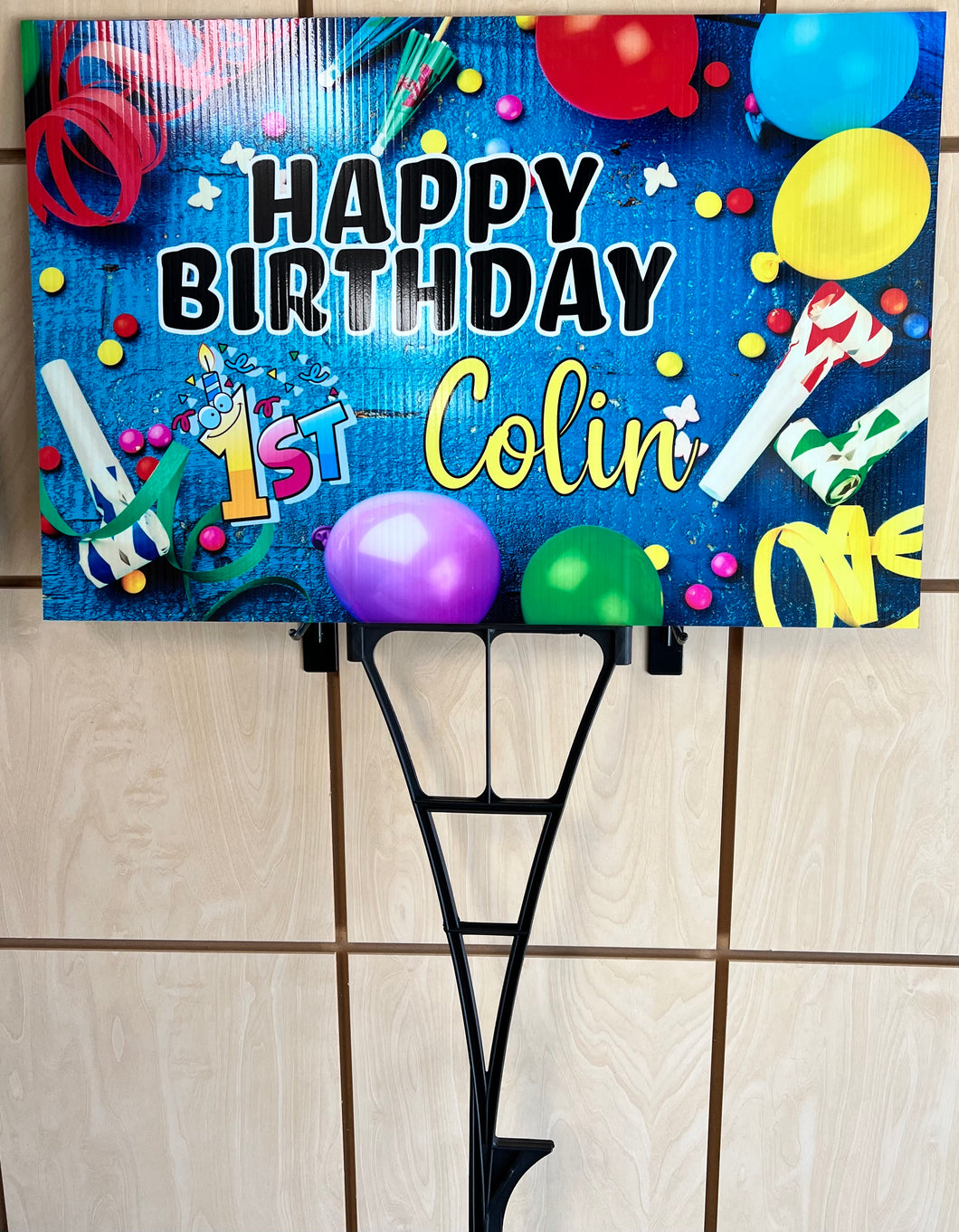 Birthday  #01 Lawn Sign includes yard stake