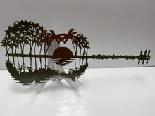 Load image into Gallery viewer, Guitar Reflection Scene approx 25, 14 ga metal , powder coated.
