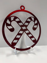 Load image into Gallery viewer, Candy Canes in Circle 12&quot;x 13&quot; , 14 ga metal , powder coated
