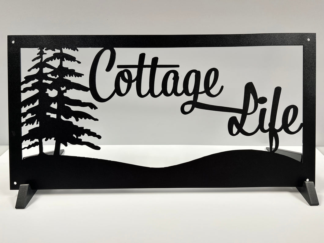 Cottage Life Framed Metal Wall Art 28-36