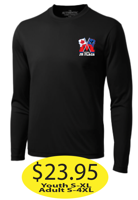 JR Flags Dry Fit Long Sleeve with Left Chest Logo printed