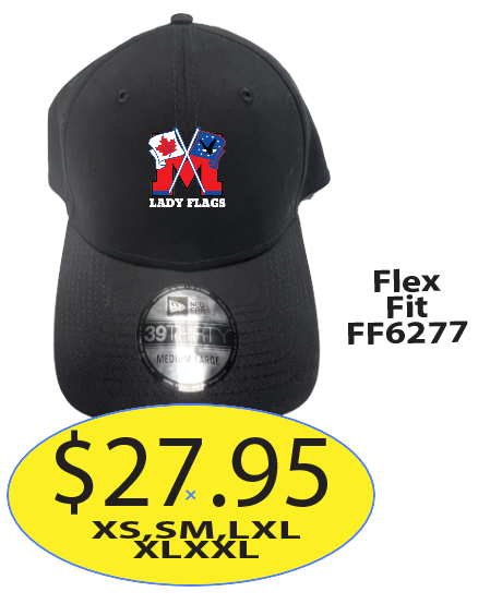 Lady Flags Baseball Hat FLEXFIT with Logo Embroidered