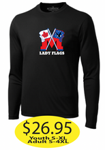 Load image into Gallery viewer, Lady Flags Dry Fit Long Sleeve with Large Logo printed
