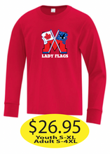 Load image into Gallery viewer, Lady Flags Dry Fit Long Sleeve with Large Logo printed
