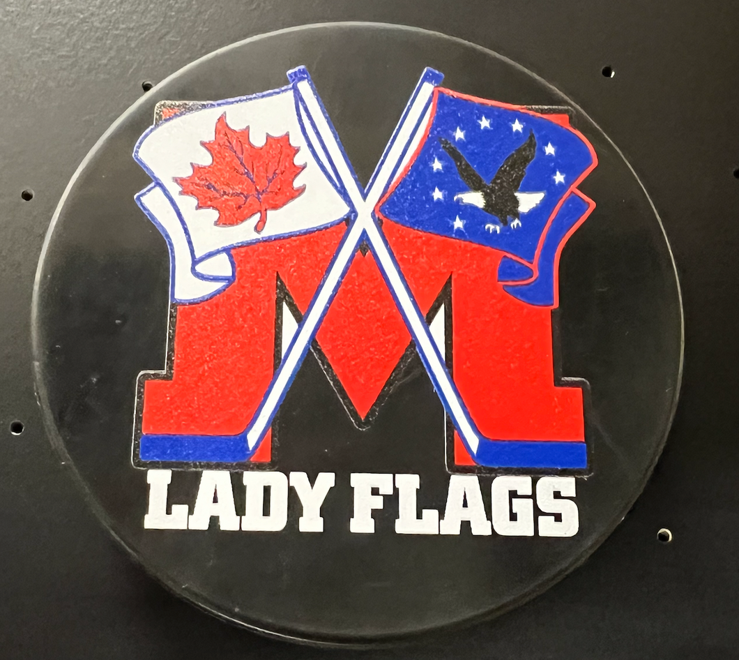 Lady Flags Authentic Game Puck
