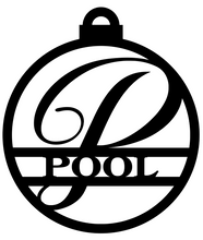 Load image into Gallery viewer, Christmas Letter Ornament Classic Round 16&quot; , 14 ga metal , powder coated.
