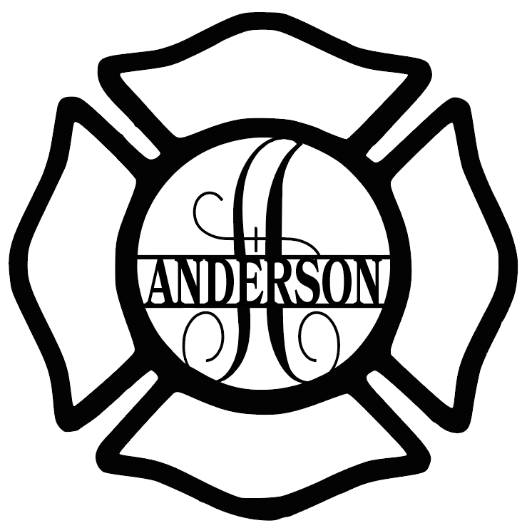 Family Letter Monogram Firefighter Basic 18-36