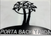 Load image into Gallery viewer, Palm Tree Custom with family Name, 14 ga metal , powder coated
