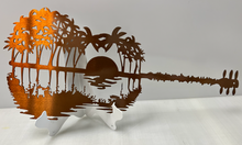 Load image into Gallery viewer, Guitar Reflection Scene approx 25, 14 ga metal , powder coated.
