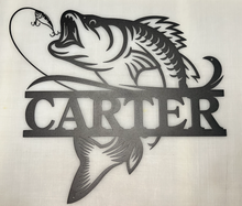 Load image into Gallery viewer, Family Letter Monogram FISH 18-36&quot; , 14 ga metal , powder coated.
