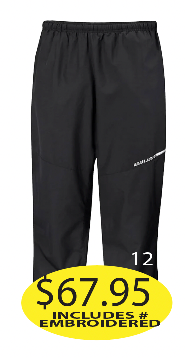 Lady Flags Bauer Warmup Pants with # Embroidered