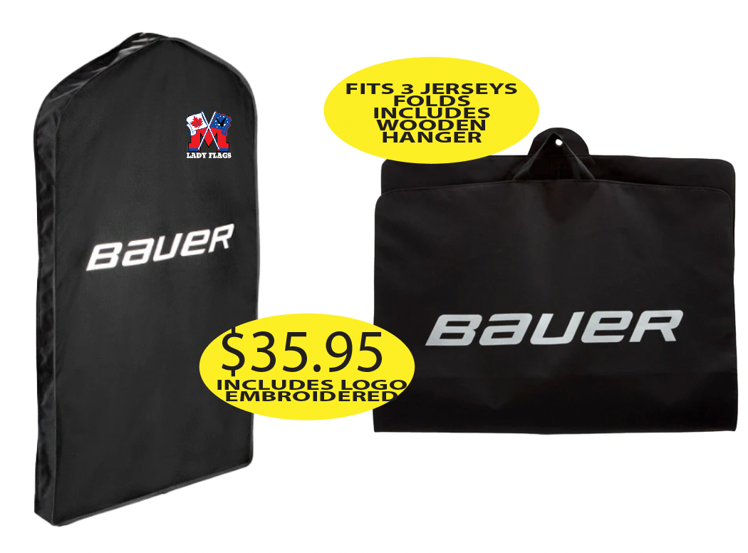 Lady Flags Bauer Garment Bag with Logo Embroidered