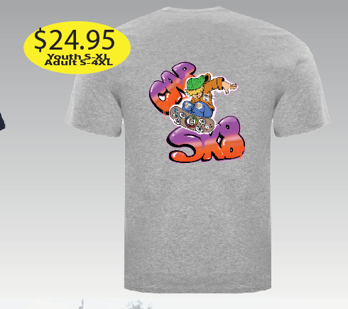 Sk8te Park Cotton Short Sleeve with Logo on back printed