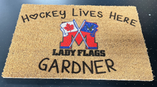 Load image into Gallery viewer, JR Flags Outdoor Carpet &quot;Hockey Lives Here&quot;

