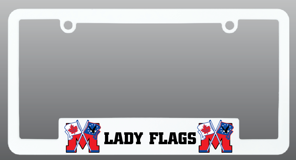 Lady Flags License Plate Holder