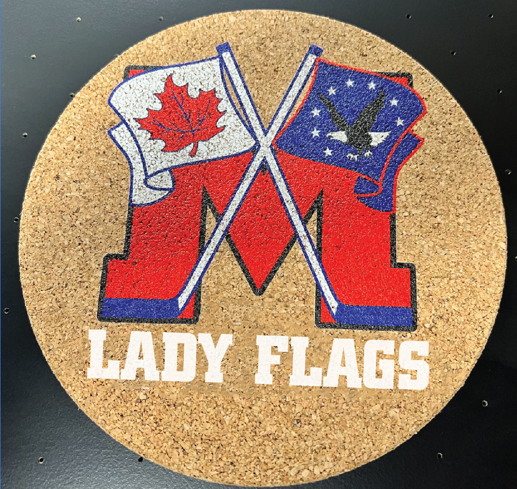 Lady Flags Cork Trivet Pot Holder Set of 3