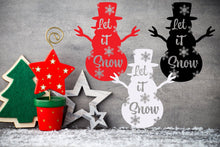 Load image into Gallery viewer, Snowman Let it Snow 16&quot;x19&quot; , 14 ga metal , powder coated
